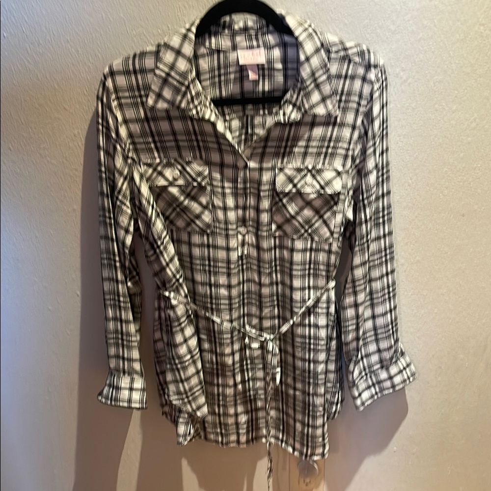 Isabel Maternity Plaid Shirt